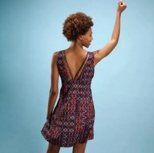 Krimson Klover Emma Dress - Geometric Print SIZE SMALL SPF Adventure, LIKE NEW